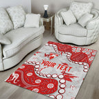 Personalized Sydney Swans Area Rug Aboriginal Pattern with Graffiti Style