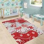 Personalized Sydney Swans Area Rug Aboriginal Pattern with Graffiti Style