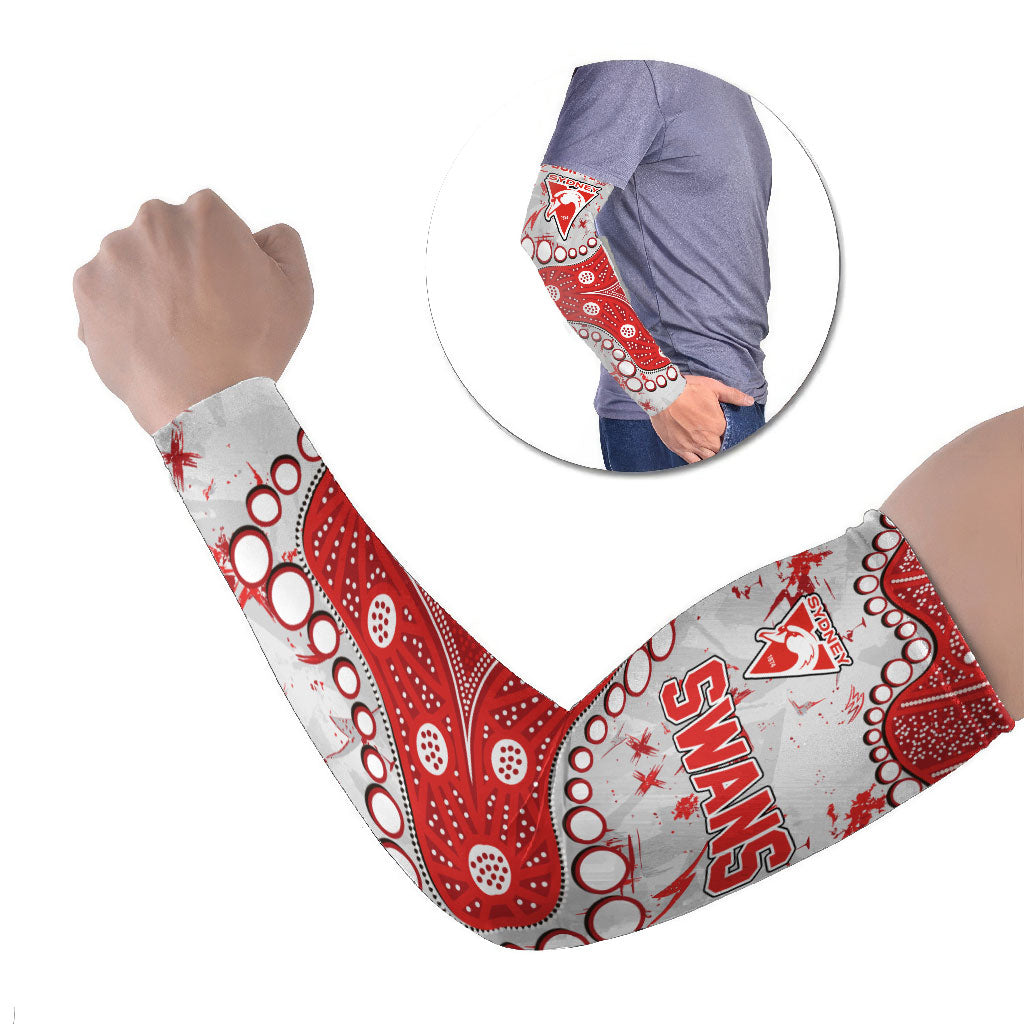 Personalized Sydney Swans Arm Sleeves Aboriginal Pattern with Graffiti Style