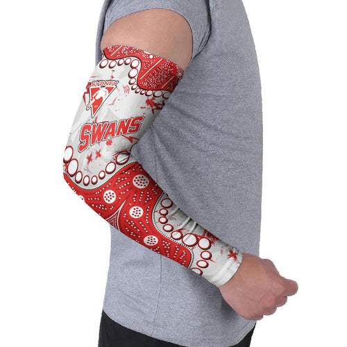 Personalized Sydney Swans Arm Sleeves Aboriginal Pattern with Graffiti Style
