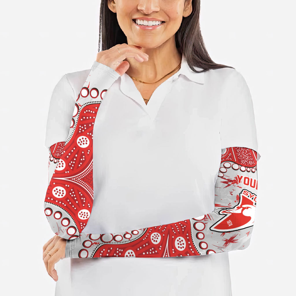 Personalized Sydney Swans Arm Sleeves Aboriginal Pattern with Graffiti Style