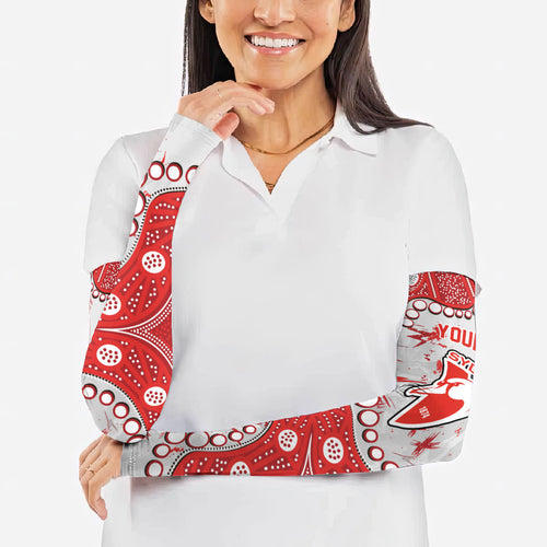 Personalized Sydney Swans Arm Sleeves Aboriginal Pattern with Graffiti Style