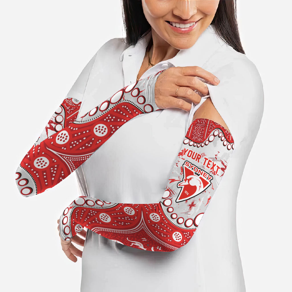 Personalized Sydney Swans Arm Sleeves Aboriginal Pattern with Graffiti Style