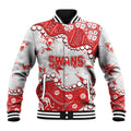 Personalized Sydney Swans Baseball Jacket Aboriginal Pattern with Graffiti Style