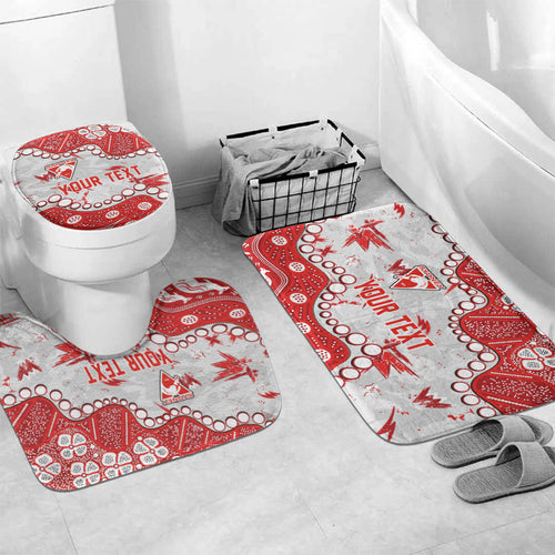Personalized Sydney Swans Bathroom Set Aboriginal Pattern with Graffiti Style