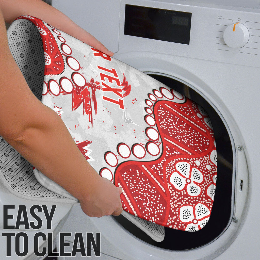 Personalized Sydney Swans Bathroom Set Aboriginal Pattern with Graffiti Style