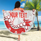Personalized Sydney Swans Beach Blanket Aboriginal Pattern with Graffiti Style