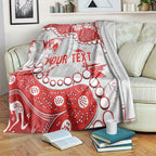 Personalized Sydney Swans Blanket Aboriginal Pattern with Graffiti Style