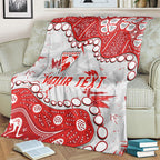 Personalized Sydney Swans Blanket Aboriginal Pattern with Graffiti Style