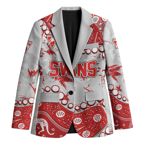 Personalized Sydney Swans Blazer Aboriginal Pattern with Graffiti Style