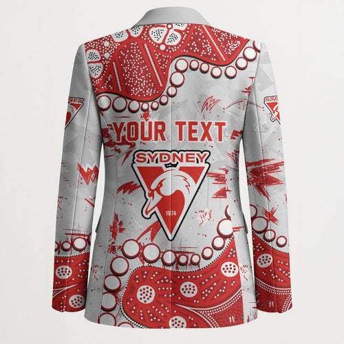Personalized Sydney Swans Blazer Aboriginal Pattern with Graffiti Style