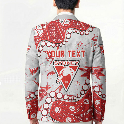 Personalized Sydney Swans Blazer Aboriginal Pattern with Graffiti Style