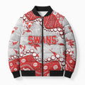 Personalized Sydney Swans Bomber Puffer Jacket Aboriginal Pattern with Graffiti Style