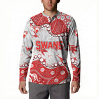 Personalized Sydney Swans Button Sweatshirt Aboriginal Pattern with Graffiti Style