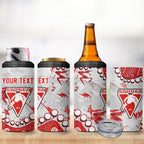 Personalized Sydney Swans 4 in 1 Can Cooler Tumbler Aboriginal Pattern with Graffiti Style