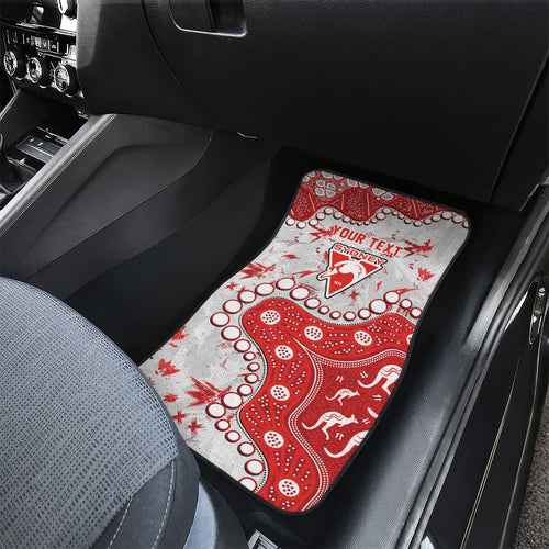 Personalized Sydney Swans Car Mats Aboriginal Pattern with Graffiti Style