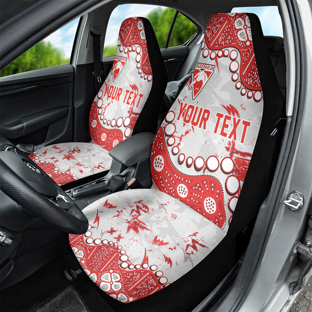 Personalized Sydney Swans Car Seat Cover Aboriginal Pattern with Graffiti Style