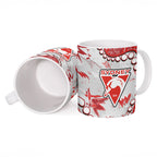 Personalized Sydney Swans Ceramic Mug Aboriginal Pattern with Graffiti Style