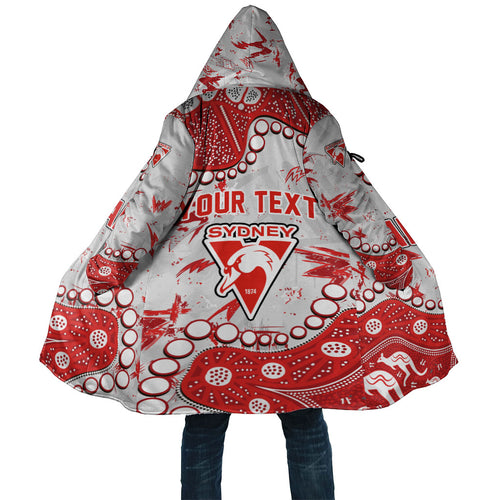 Personalized Sydney Swans Cloak Aboriginal Pattern with Graffiti Style