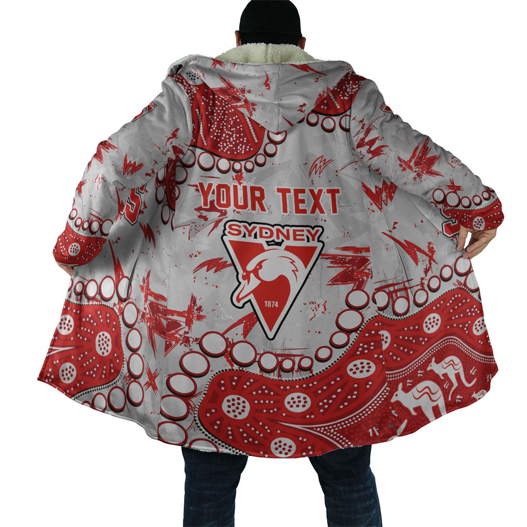 Personalized Sydney Swans Cloak Aboriginal Pattern with Graffiti Style