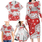 Personalized Sydney Swans Family Matching Long Sleeve Bodycon Dress and Hawaiian Shirt Aboriginal Pattern with Graffiti Style
