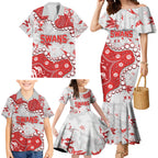 Personalized Sydney Swans Family Matching Mermaid Dress and Hawaiian Shirt Aboriginal Pattern with Graffiti Style