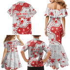 Personalized Sydney Swans Family Matching Mermaid Dress and Hawaiian Shirt Aboriginal Pattern with Graffiti Style
