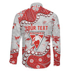 Personalized Sydney Swans Family Matching Mermaid Dress and Hawaiian Shirt Aboriginal Pattern with Graffiti Style