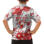 Personalized Sydney Swans Family Matching Off The Shoulder Long Sleeve Dress and Hawaiian Shirt Aboriginal Pattern with Graffiti Style