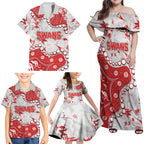 Personalized Sydney Swans Family Matching Off Shoulder Maxi Dress and Hawaiian Shirt Aboriginal Pattern with Graffiti Style