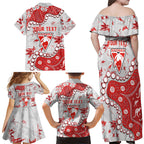 Personalized Sydney Swans Family Matching Off Shoulder Maxi Dress and Hawaiian Shirt Aboriginal Pattern with Graffiti Style
