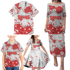 Personalized Sydney Swans Family Matching Puletasi and Hawaiian Shirt Aboriginal Pattern with Graffiti Style