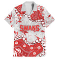 Personalized Sydney Swans Family Matching Puletasi and Hawaiian Shirt Aboriginal Pattern with Graffiti Style