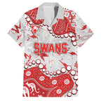 Personalized Sydney Swans Family Matching Puletasi and Hawaiian Shirt Aboriginal Pattern with Graffiti Style