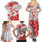 Personalized Sydney Swans Family Matching Summer Maxi Dress and Hawaiian Shirt Aboriginal Pattern with Graffiti Style