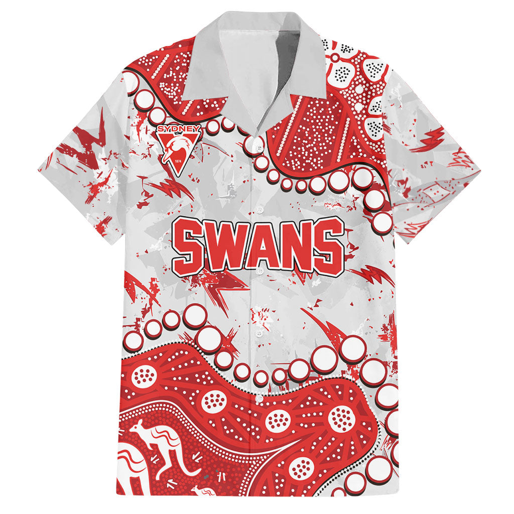 Personalized Sydney Swans Hawaiian Shirt Aboriginal Pattern with Graffiti Style