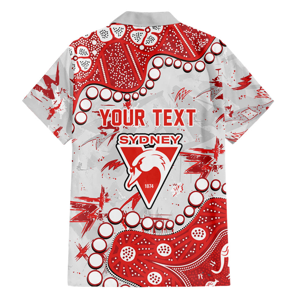 Personalized Sydney Swans Hawaiian Shirt Aboriginal Pattern with Graffiti Style