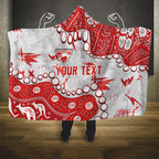Personalized Sydney Swans Hooded Blanket Aboriginal Pattern with Graffiti Style