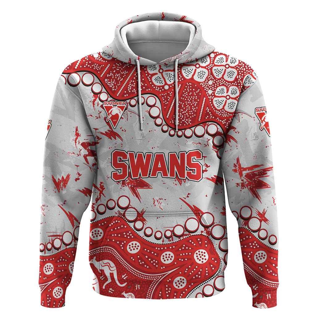Personalized Sydney Swans Hoodie Aboriginal Pattern with Graffiti Style
