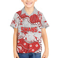 Personalized Sydney Swans Kid Hawaiian Shirt Aboriginal Pattern with Graffiti Style