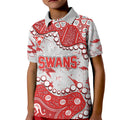 Personalized Sydney Swans Kid Polo Shirt Aboriginal Pattern with Graffiti Style
