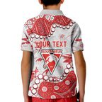 Personalized Sydney Swans Kid Polo Shirt Aboriginal Pattern with Graffiti Style