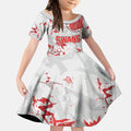 Personalized Sydney Swans Kid Short Sleeve Dress Aboriginal Pattern with Graffiti Style