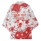 Personalized Sydney Swans Kimono Aboriginal Pattern with Graffiti Style