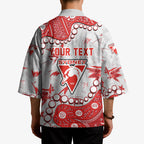 Personalized Sydney Swans Kimono Aboriginal Pattern with Graffiti Style