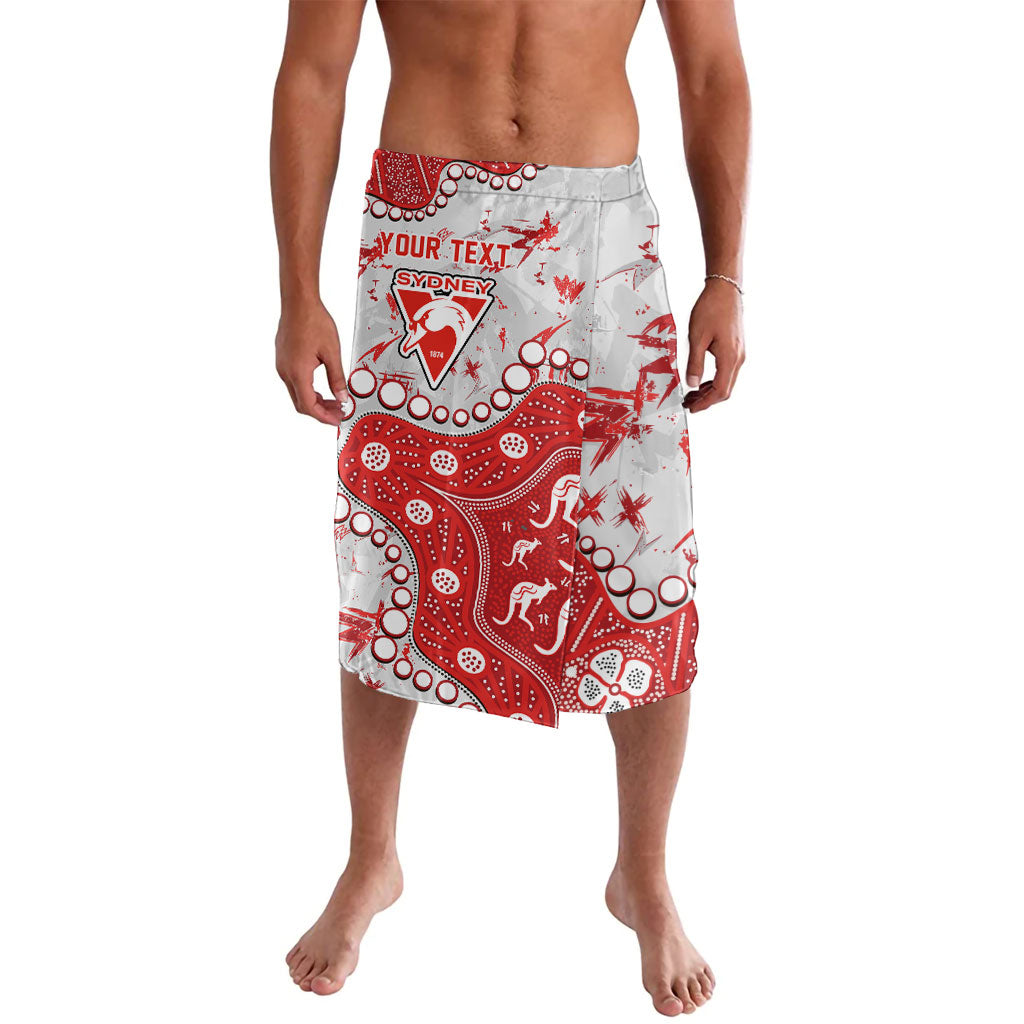 Personalized Sydney Swans Lavalava Aboriginal Pattern with Graffiti Style