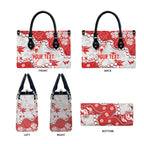 Personalized Sydney Swans Leather Bag Aboriginal Pattern with Graffiti Style