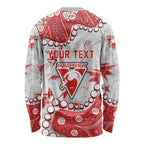 Personalized Sydney Swans Long Sleeve Shirt Aboriginal Pattern with Graffiti Style
