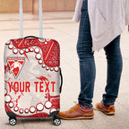 Personalized Sydney Swans Luggage Cover Aboriginal Pattern with Graffiti Style