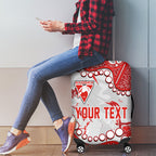 Personalized Sydney Swans Luggage Cover Aboriginal Pattern with Graffiti Style